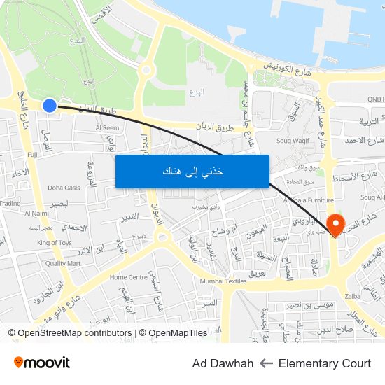 Elementary Court to Ad Dawhah map