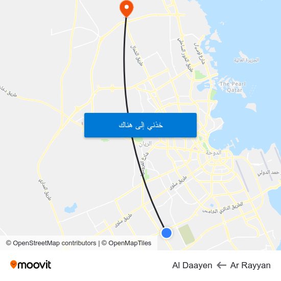 Ar Rayyan to Al Daayen map