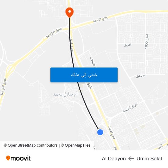 Umm Salal to Al Daayen map