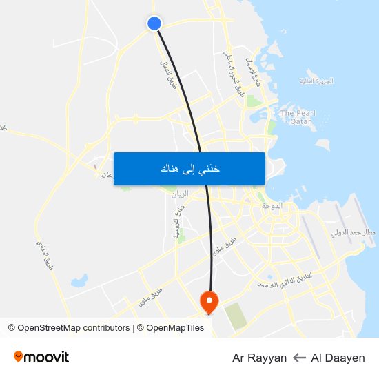 Al Daayen to Ar Rayyan map