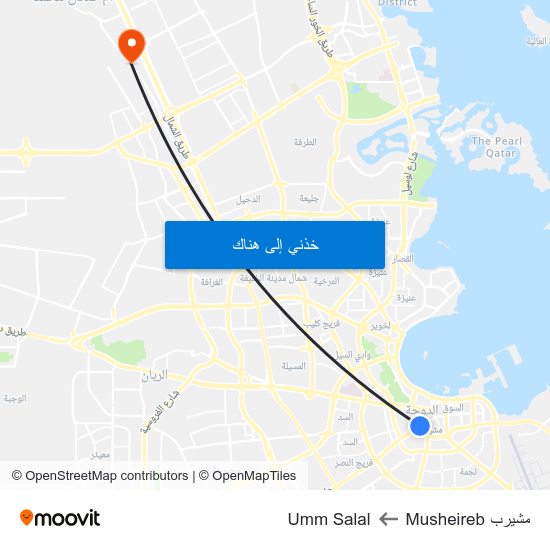 مشيرب Musheireb to Umm Salal map