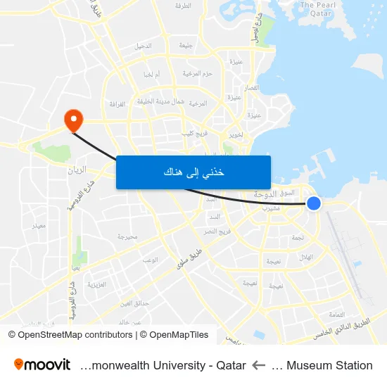 National Museum Station to Virginia Commonwealth University - Qatar map