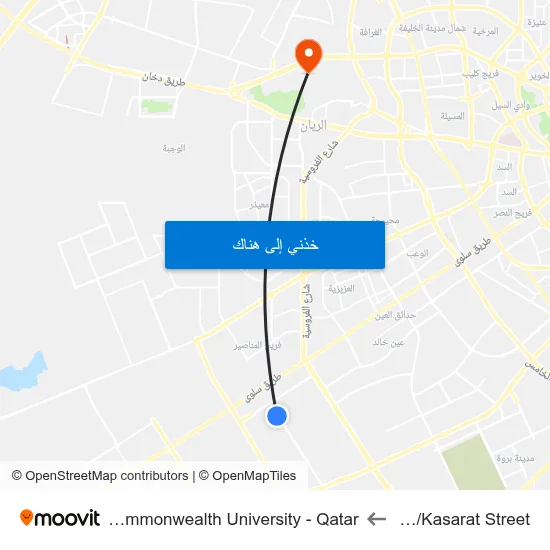 Mixmax/Kasarat Street to Virginia Commonwealth University - Qatar map