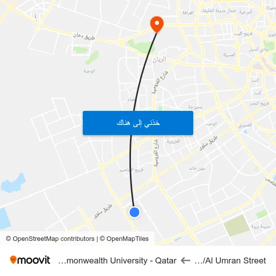Gate 97/Al Umran Street to Virginia Commonwealth University - Qatar map