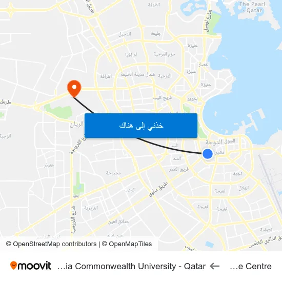 Home Centre to Virginia Commonwealth University - Qatar map