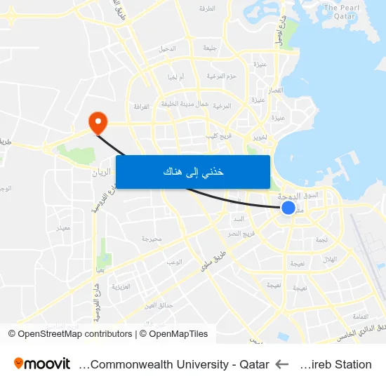 Msheireb Station to Virginia Commonwealth University - Qatar map