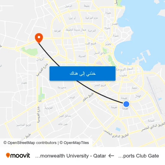 Al Ahli Sports Club Gate to Virginia Commonwealth University - Qatar map