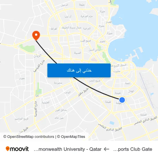 Al Ahli Sports Club Gate to Virginia Commonwealth University - Qatar map