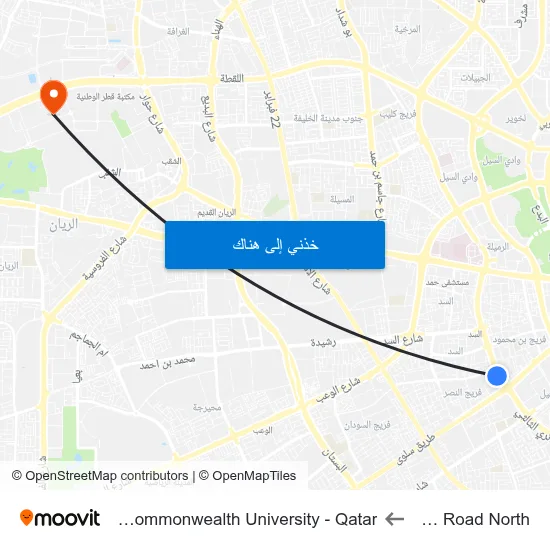 Salwa Road North to Virginia Commonwealth University - Qatar map