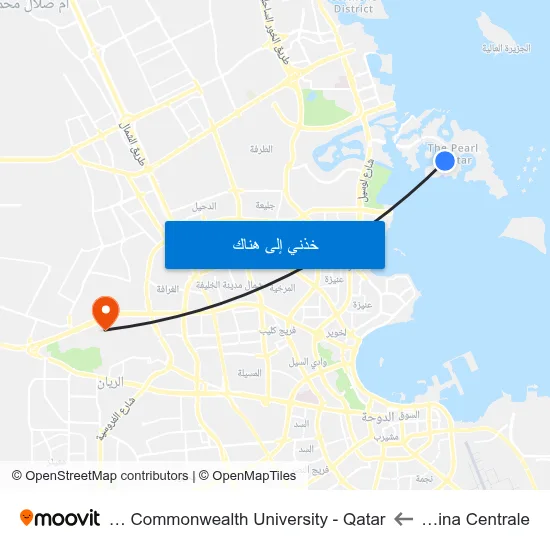 Medina Centrale to Virginia Commonwealth University - Qatar map