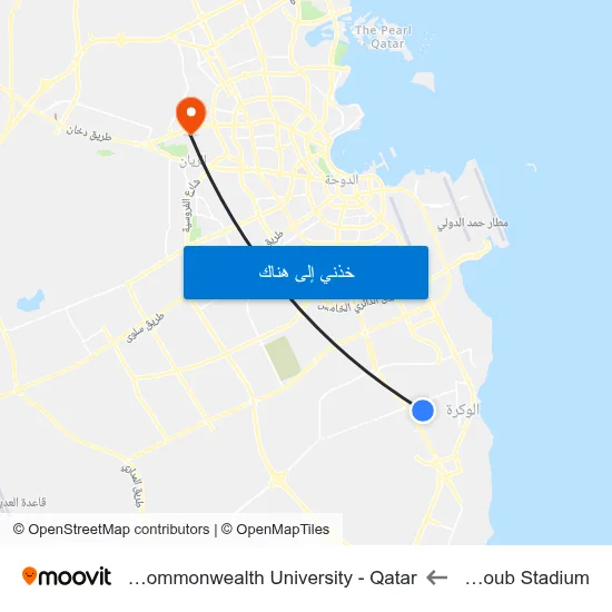 Al Janoub Stadium to Virginia Commonwealth University - Qatar map