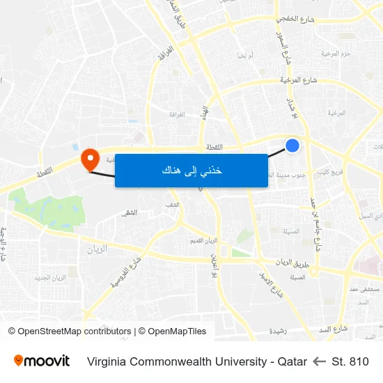 St. 810 to Virginia Commonwealth University - Qatar map