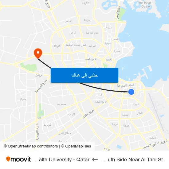 Ras Abu Abboud St South Side Near Al Taei St to Virginia Commonwealth University - Qatar map