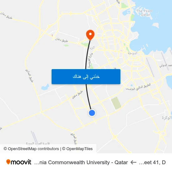 Street 41, D to Virginia Commonwealth University - Qatar map