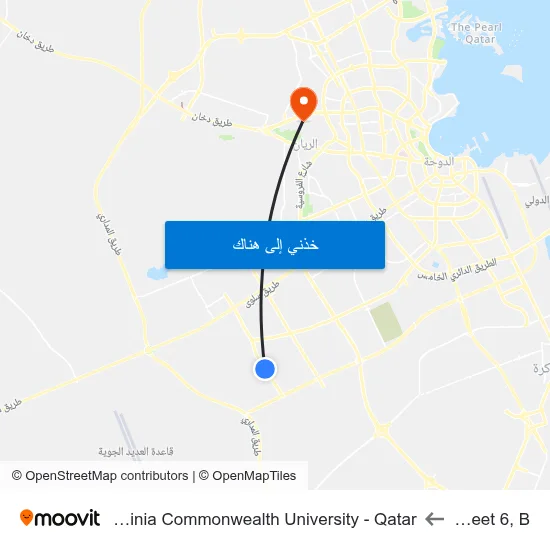Street 6, B to Virginia Commonwealth University - Qatar map