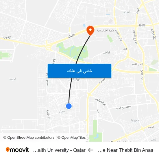 Al Salam St West Side Near Thabit Bin Anas to Virginia Commonwealth University - Qatar map