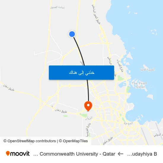 Al Wudayhiya B to Virginia Commonwealth University - Qatar map