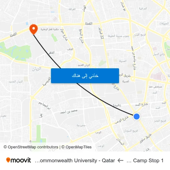 Labor Camp Stop 1 to Virginia Commonwealth University - Qatar map