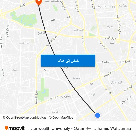 Souq Al Khamis Wal Jumaa to Virginia Commonwealth University - Qatar map