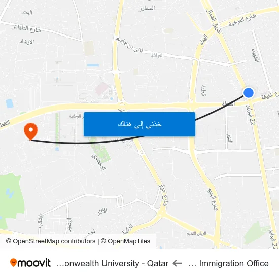 Al Gharrafa Immigration Office to Virginia Commonwealth University - Qatar map