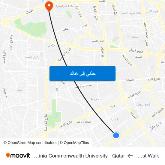 West Walk to Virginia Commonwealth University - Qatar map