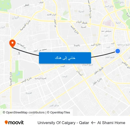 Al Shami Home to University Of Calgary - Qatar map