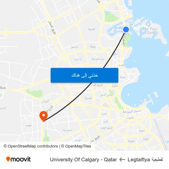 لقطيفية Legtaifiya to University Of Calgary - Qatar map