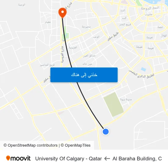 Al Baraha Building, C to University Of Calgary - Qatar map