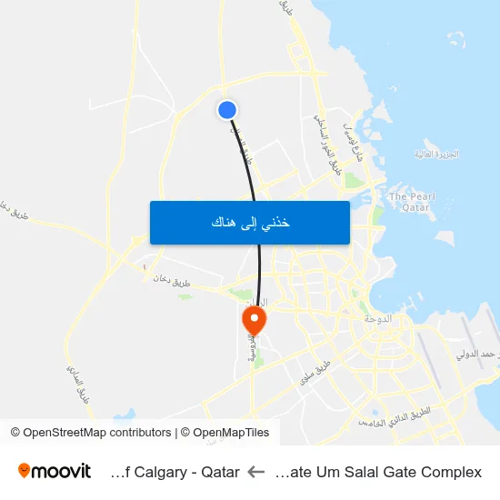 Daina Real Estate Um Salal Gate Complex to University Of Calgary - Qatar map
