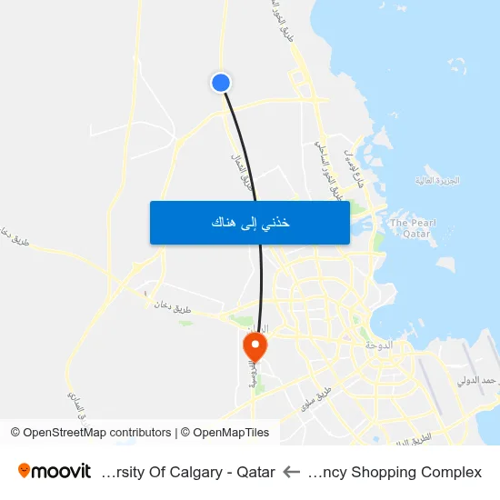 Regency Shopping Complex to University Of Calgary - Qatar map