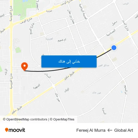 Global Art to Fereej Al Murra map