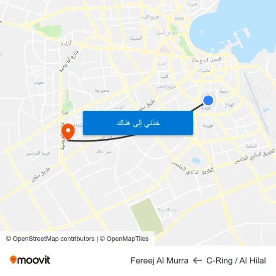 C-Ring / Al Hilal to Fereej Al Murra map