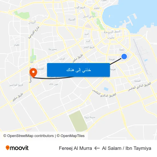 Al Salam / Ibn Taymiya to Fereej Al Murra map