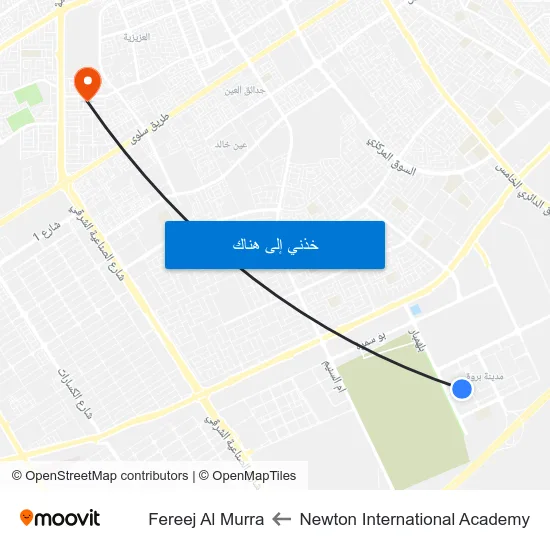Newton International Academy to Fereej Al Murra map