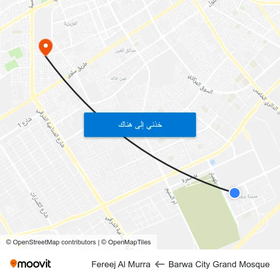Barwa City Grand Mosque to Fereej Al Murra map