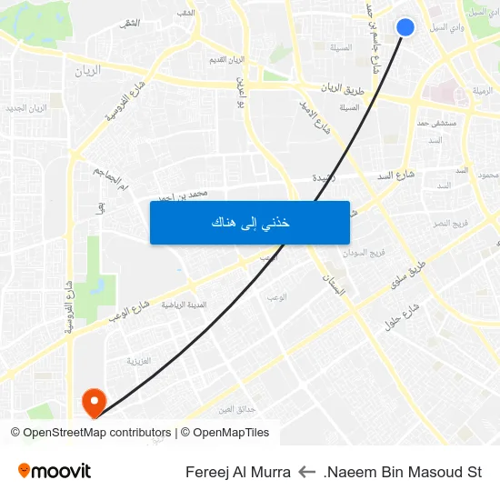 Naeem Bin Masoud St. to Fereej Al Murra map