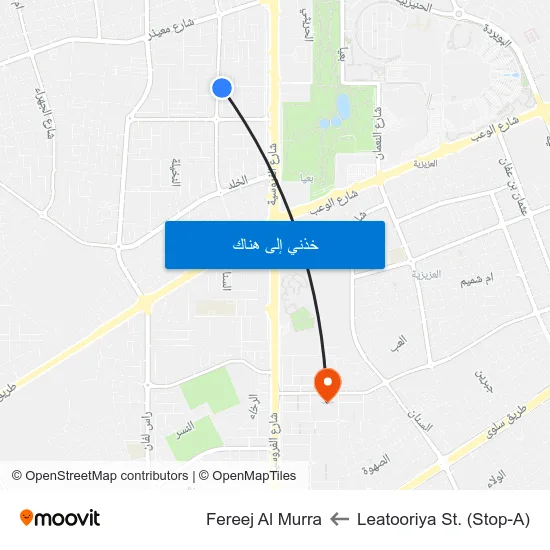 Leatooriya St. (Stop-A) to Fereej Al Murra map