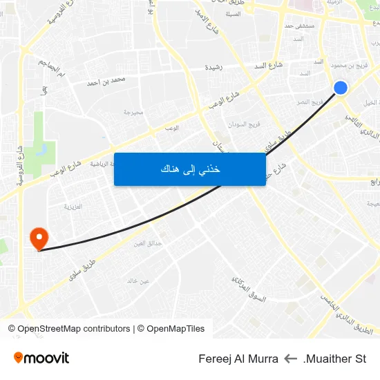 Muaither St. to Fereej Al Murra map
