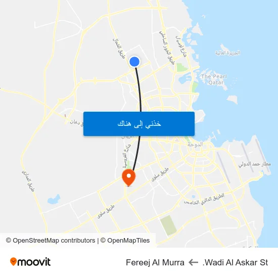 Wadi Al Askar St. to Fereej Al Murra map