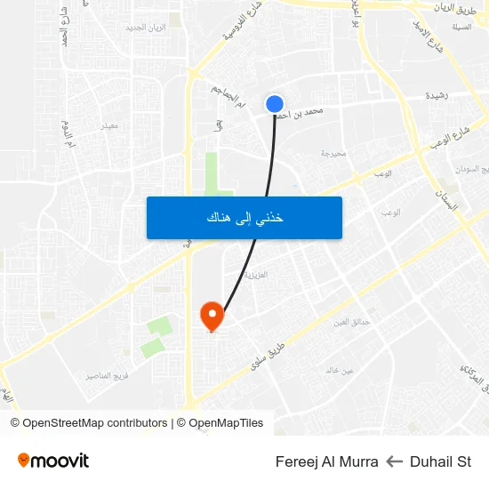 Duhail St to Fereej Al Murra map