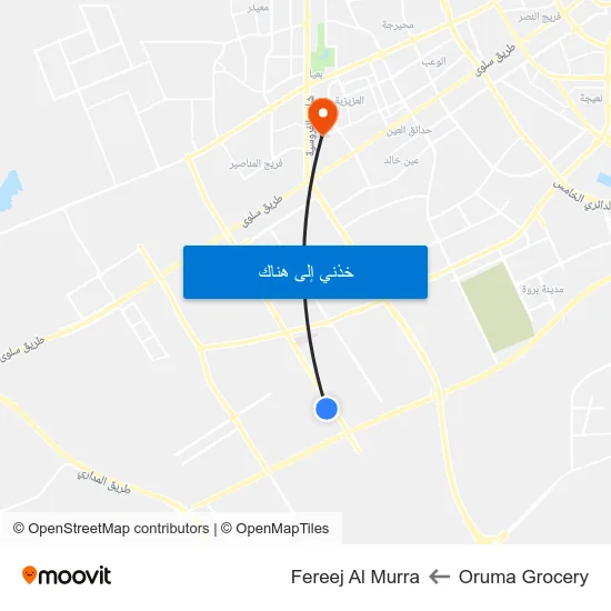 Oruma Grocery to Fereej Al Murra map