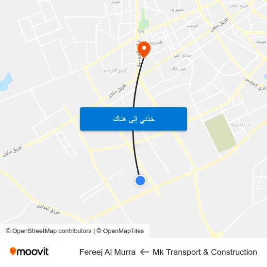 Mk Transport & Construction to Fereej Al Murra map