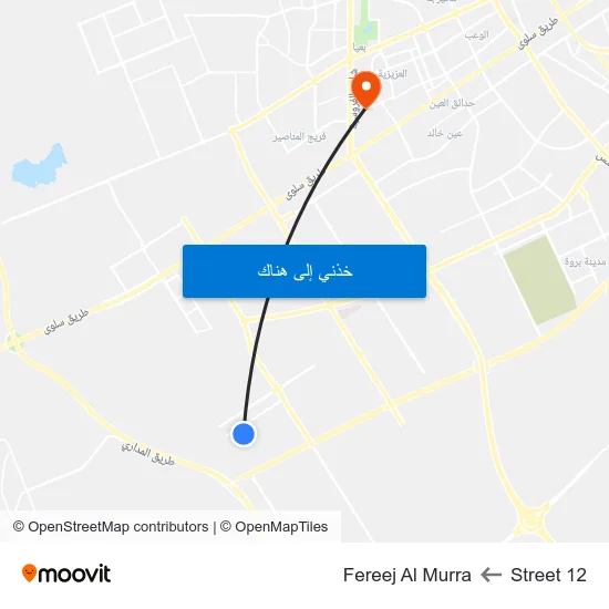 Street 12 to Fereej Al Murra map