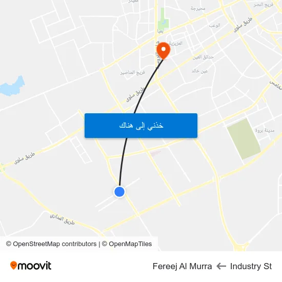 Industry St to Fereej Al Murra map