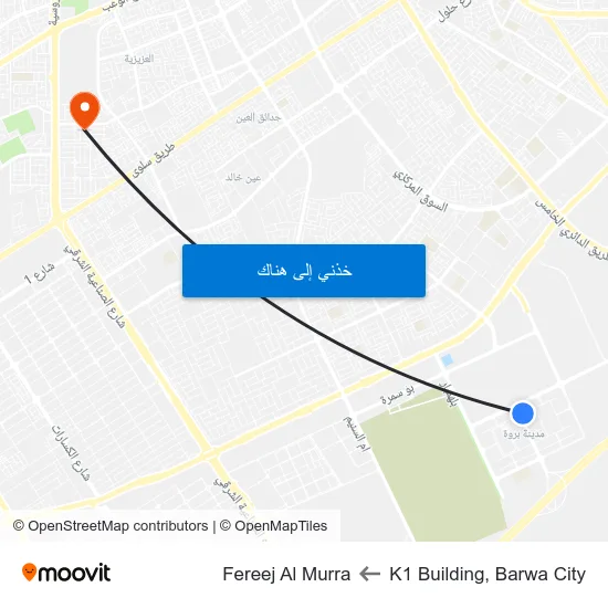 K1 Building, Barwa City to Fereej Al Murra map