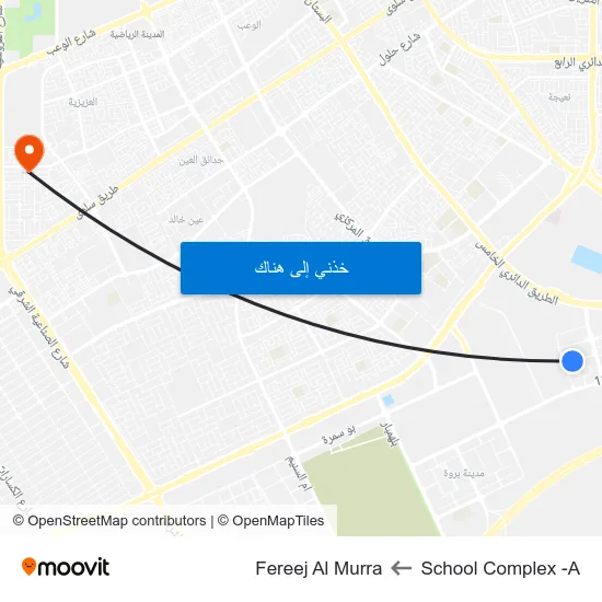 School Complex -A to Fereej Al Murra map
