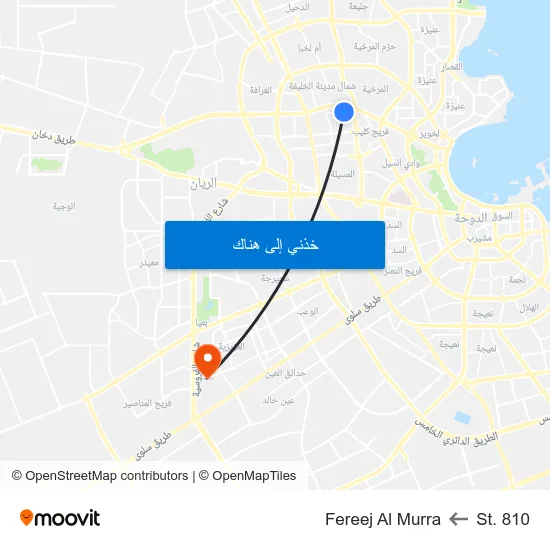 St. 810 to Fereej Al Murra map