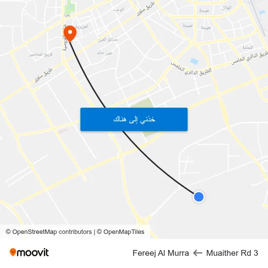 Muaither Rd 3 to Fereej Al Murra map