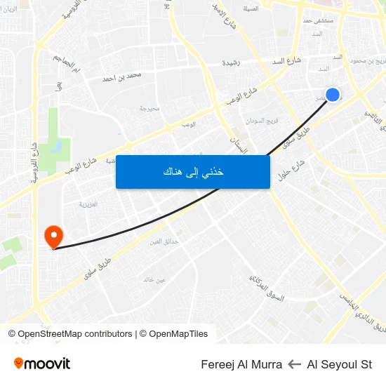 Al Seyoul St to Fereej Al Murra map