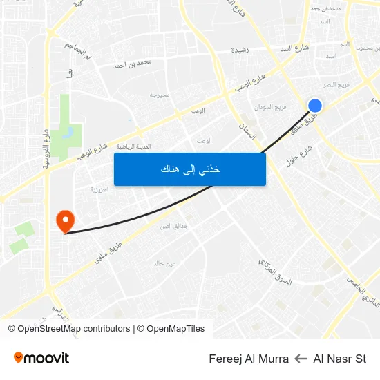 Al Nasr St to Fereej Al Murra map
